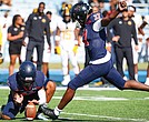 Virginia State kicker Joshua Campbell delivers as the Trojans extended their lead in a dominant win over Elizabeth City State.