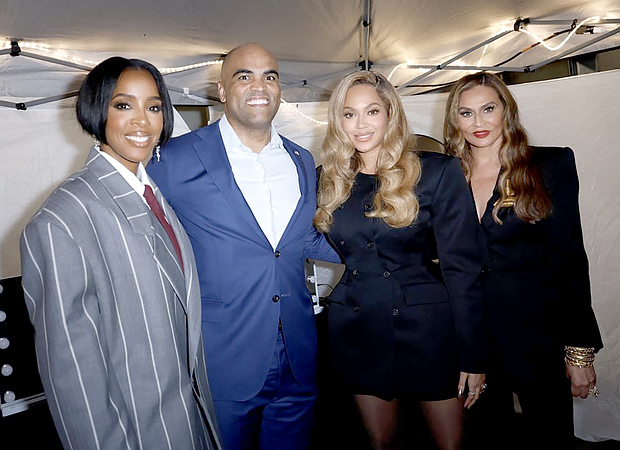 Kellly Rowland, Colin Allred, Beyonce' Knowles Carter, and Tina Knowles