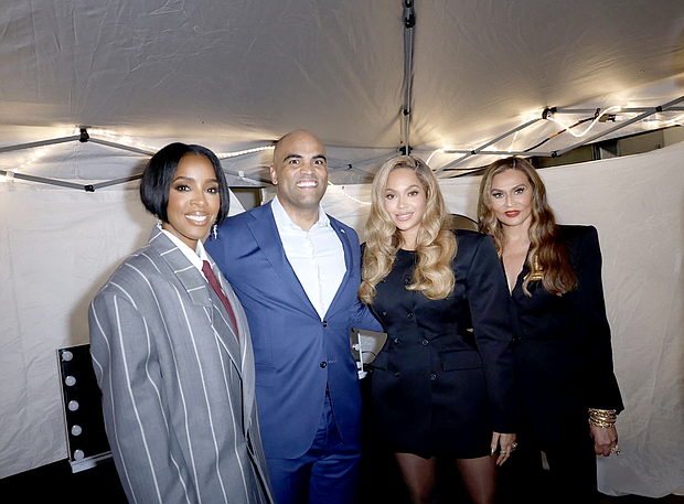 Kelly Rowland, Colin Allred, Beyonce Carter, and Tina Knowles