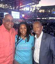 Commissioner Rodney Ellis, Erica Lee Carter, and former Houston mayor Sylvester Turner