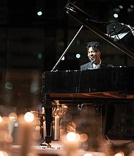 Singer Jon Batiste performs at the Golden Gala at Main Street Station where the VCU Massey Comprehensive Cancer Center celebrated its 50th anniversary Oct. 24.