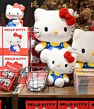 A range of Hello Kitty products on display in New York City in 2019.
Mandatory Credit:	Astrid Stawiarz/Getty Images for Cost Plus World/File via CNN Newsource