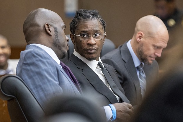 Young Thug appears at a hearing on December 22, 2022, in Atlanta.
Mandatory Credit:	Arvin Temkar/Atlanta Journal-Constitution/AP/File via CNN Newsource