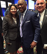 Sylvester Turner with Burt Levine and wife