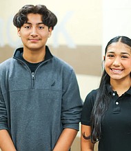 Northbrook Middle School's Israel Rivera and Evelyn Zapata