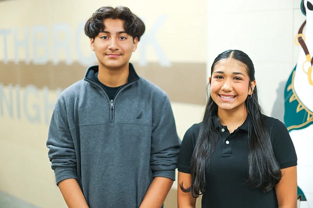 Northbrook Middle School's Israel Rivera and Evelyn Zapata