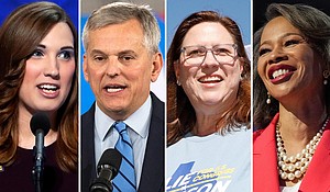 Sarah McBride, Josh Stein, Julie Johnson and Lisa Blunt Rochester.
Mandatory Credit:	AP/Getty Images via CNN Newsource