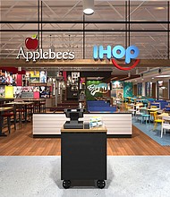 An interior rendering of the combined IHOP-Applebee's location in Texas.
Mandatory Credit:	Dine Global via CNN Newsource