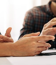 Most people want work to be a place of "calm, stability and respect," one management expert said. Fostering that in the wake of the deeply divisive US presidential election may require conscious effort.
Mandatory Credit:	jacoblund/iStockphoto/Getty Images via CNN Newsource