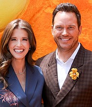 Katherine Schwarzenegger and Chris Pratt at Los Angeles premiere of 'The Garfield Movie'.
Mandatory Credit:	River Callaway/Variety/Getty Images/File via CNN Newsource
