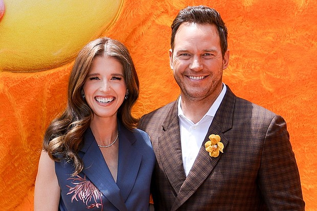Katherine Schwarzenegger and Chris Pratt at Los Angeles premiere of 'The Garfield Movie'.
Mandatory Credit:	River Callaway/Variety/Getty Images/File via CNN Newsource