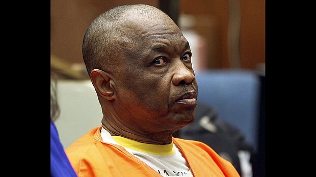 Lonnie Franklin Jr., dubbed the "Grim Sleeper" serial killer, seen in court.
Mandatory Credit:	Nick Ut/AP via CNN Newsource