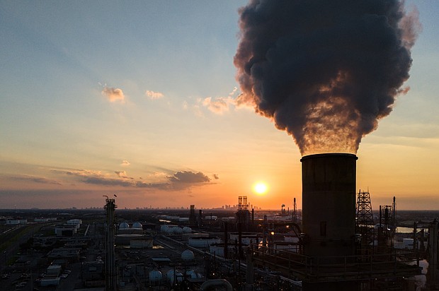 An aerial view of smoke from the LyondellBasell Houston refinery on June 14, in Houston, Texas.
Mandatory Credit:	Brandon Bell/Getty Images via CNN Newsource