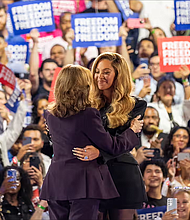 Beyonce and Vice President Kamala Harris in Houston, TX
