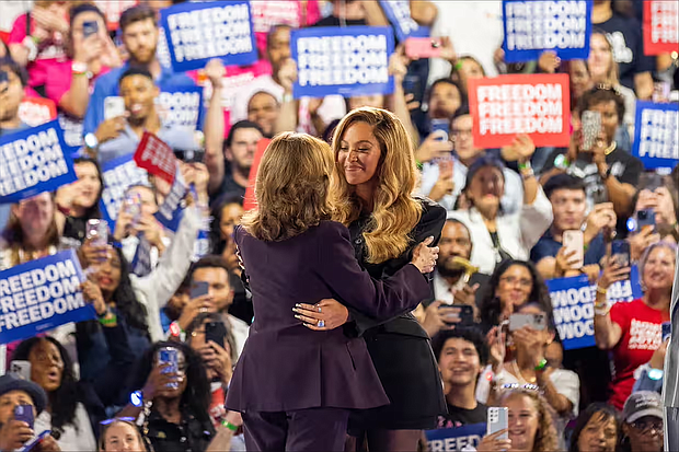 Beyonce and Vice President Kamala Harris in Houston, TX