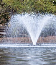 Fountain at Hening Lake in Henrico