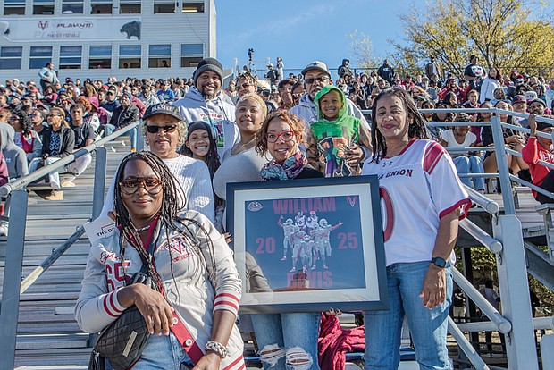 Friends and family of VUU safety William Davis were in attendance to witness the historic victory.