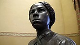 A bronze statue of abolitionist Harriet Tubman is seen in 2020 at the Maryland State House in Annapolis, Md.