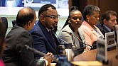 Delegate Joshua Cole, 65th District, speaks in support of a bill to protect same-sex marriage during the House Privileges and Elections Committee hearing Wednesday, Nov. 13, at the General Assembly Building.