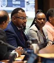 Delegate Joshua Cole, 65th District, speaks in support of a bill to protect same-sex marriage during the House Privileges and Elections Committee hearing Wednesday, Nov. 13, at the General Assembly Building.