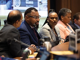 Delegate Joshua Cole, 65th District, speaks in support of a bill to protect same-sex marriage during the House Privileges and Elections Committee hearing Wednesday, Nov. 13, at the General Assembly Building.