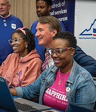 Gov. Glenn Youngkin celebrates the launch of the Virginia Veterans Network at a Veterans Day Luncheon on Monday, Nov. 11.