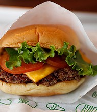 Shake Shack cheeseburgers will soon be served on Delta Air Lines.
Mandatory Credit:	Nhat V. Meyer/Digital First Media/The Mercury News/MediaNews Group/Getty Images via CNN Newsource
