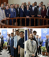 Members of the Rice leadership team and faculty gathered in Bengaluru, India Nov. 18 to launch Rice Global India.