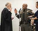 Col. Edward F. Carpenter Jr., is sworn in as Chesterfield’s ninth police chief Nov. 19 at the Beulah Recreation Center.