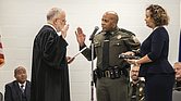 Col. Edward F. Carpenter Jr., is sworn in as Chesterfield’s ninth police chief Nov. 19 at the Beulah Recreation Center.