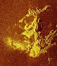 Sonar imagery taken on November 1 shows the previously unidentified rock formation that was suspected to be Amelia Earhart's missing plane.
Mandatory Credit:	Deep Sea Vision via CNN Newsource