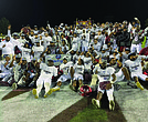 Virginia Union University’s football team celebrates their second consecutive CIAA championship victory Nov. 16 after defeating Virginia State 17-13 in Salem, Va. The Panthers now advance to the NCAA Division II Playoffs, facing Wingate University in the first round Nov. 23.