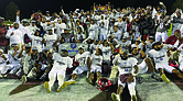 Virginia Union University’s football team celebrates their second consecutive CIAA championship victory Nov. 16 after defeating Virginia State 17-13 in Salem, Va. The Panthers now advance to the NCAA Division II Playoffs, facing Wingate University in the first round Nov. 23.