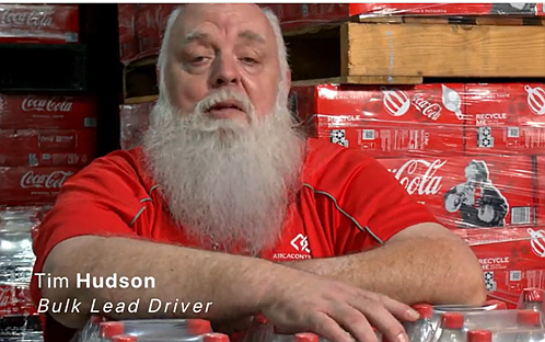 Tim Hudson, a driver for Coca-Cola Southwest Beverages
