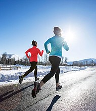 Make sure to dress appropriately if you're heading outside in winter to exercise.
Mandatory Credit:	Jordan Siemens/Stone RF/Getty Images/File via CNN Newsource