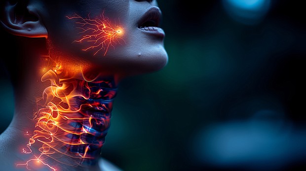 The tightness and burning of acid reflux in your throat