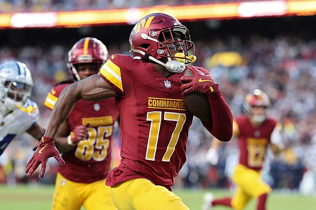 McLaurin's fourth-quarter touchdown gave the Commanders late hope but the missed extra point meant Washington trailed by one point with just a few seconds remaining.
Mandatory Credit:	Timothy Nwachukwu/Getty Images via CNN Newsource