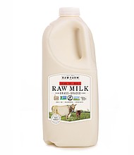 Raw Farm has recalled quart and half-gallon sizes of its raw milk with a lot ID of #20241109 and a best-by date of November 27.
Mandatory Credit:	Raw Farm via CNN Newsource