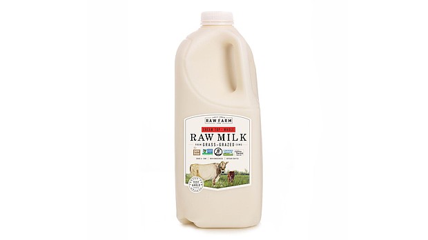 Raw Farm has recalled quart and half-gallon sizes of its raw milk with a lot ID of #20241109 and a best-by date of November 27.
Mandatory Credit:	Raw Farm via CNN Newsource