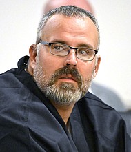 Former Letcher County Kentucky Sheriff Shawn "Mickey" Stines has been indicted by a grand jury on one count of murdering a public official.
Mandatory Credit:	Timothy D. Easley/AP/File via CNN Newsource