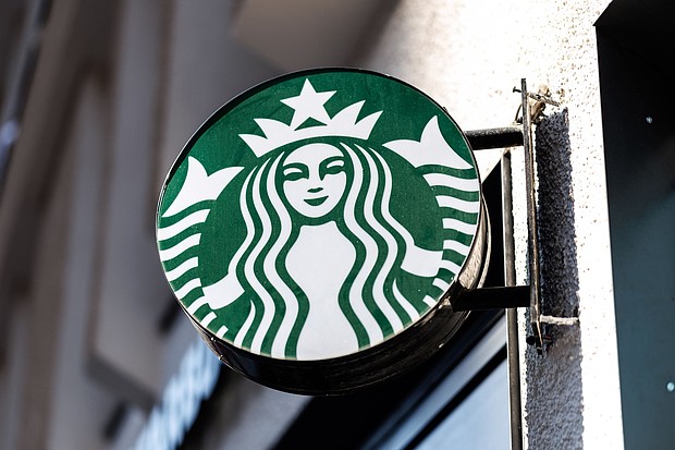 Starbucks forced to pay its baristas manually because of a ransomware attack on third-party software, and the Starbucks logo is seen on September 21.
Mandatory Credit:	Matthias Balk/picture alliance/Getty Images via CNN Newsource