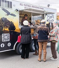 Ginger Custalow serves customers all-natural Indigenous foods from her food truck.