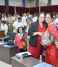 Prabha Dasila, dean of MGM College of Nursing with Beena Joseph, Shainy Varghese and Prabha Dasila, dean of MGM College of Nursing.