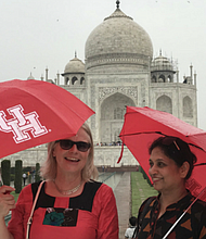 Kathryn Tart, Gessner College founding dean, professor and Humana Endowed Dean's Chair in Nursing and Shainy Varghese, professor of nursing, Fulbright specialist and global nurse consultant, traveled to India to lay the groundwork for the DNP program with the Indian Nursing Council.
