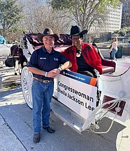 Burt Levine and Congresswoman Sheila Jackson Lee