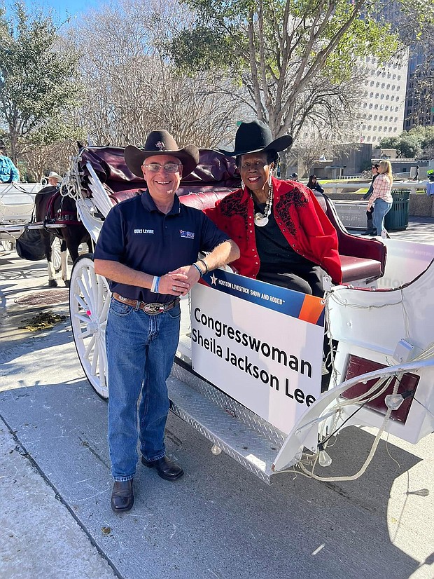 Burt Levine and Congresswoman Sheila Jackson Lee