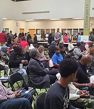 A recent open house to present the draft plan for the 95th Street Corridor Equitable Transit Oriented Development drew more than 160 people. PHOTO
PROVIDED BY RUDD RESOURCES.