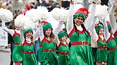 Cheerful dancers dressed as elves spread holiday cheer during last year’s Dominion Energy Christmas Parade. This year’s parade, set for Dec. 7, will feature festive floats, marching bands and the theme “Christmas Wishes.”