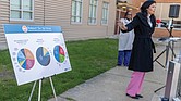 RPS Chief Operating Officer Dana Fox led a tour of the reconstructed courtyard wall at John Marshall High School on Monday, Dec. 2. Fox also discussed RPS’s recently completed facility conditions assessments and future construction needs.