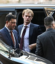 Daniel Penny arrives at Manhattan Criminal Court Friday as the jury deliberates in his manslaughter trial.
Mandatory Credit:	Angela Weiss/AFP/Getty Images via CNN Newsource